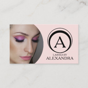 Blush Roze Script Sociaal Icoon QR Code Foto Wimpe Visitekaartje
