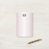 Blush roze Shine & Shimmer Glam Rustige Monogram Post-it® Notes (Op bureau)