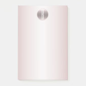 Blush roze Shine & Shimmer Glam Rustige Monogram Post-it® Notes (Voorkant)