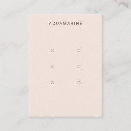 Blush Roze Sieraden Display Kaart Visitekaartje