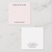 Blush Roze Sieraden Oorbel Display Visitekaartje (Voorkant / Achterkant)