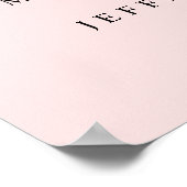 Blush roze & Silver Glitter Weddenschap Welkomstte Poster (Hoek)