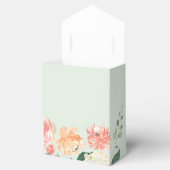 Blush Roze sinaasappel bloemenbruiloft waterverf Bedankdoosjes (Geopend)