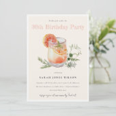 Blush Roze Sinaasappel Cocktail elke leeftijd Verj Kaart (Staand voorkant)