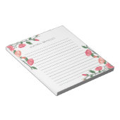 Blush roze sinaasappelen - groen notitieblok (Schuin)