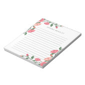 Blush roze sinaasappelen - groen notitieblok (Linkerzijde)