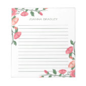 Blush roze sinaasappelen - groen notitieblok (Voorkant)