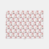 Blush roze Sinterklaas Winking Kerstmis Fleece Deken (Voorkant (Horizontaal))