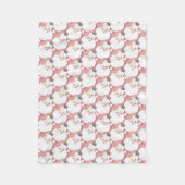 Blush roze Sinterklaas Winking Kerstmis Fleece Deken (Voorkant)