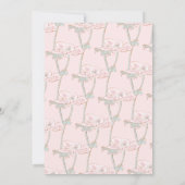 Blush Roze Sip & See Floral Baby Meisje Baby showe Kaart (Achterkant)