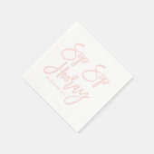 Blush roze Sip Sip Hooray Hand Letterlijk Servet (Hoek)