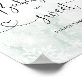 Blush roze sneeuwvlokken Baby's zijn zoet Poster (Hoek)