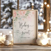 Blush roze sneeuwvlokken Baby's zijn zoet Poster