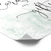 Blush roze sneeuwvlokken Kaarten en geschenken Poster (Hoek)