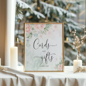 Blush roze sneeuwvlokken Kaarten en geschenken Poster