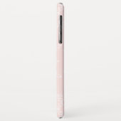 Blush Roze Sneeuwvlokken Kerstvakantie Monogram Case-Mate iPhone Case (Achterkant/links)