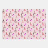 Blush Roze Snowboard Snowboarden Inpakpapier Vel (Voorkant 3)