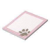 Blush Roze sound-and-and; Paw Print Notitieblok (Linkerzijde)
