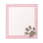 Blush Roze sound-and-and; Paw Print Notitieblok (Voorkant)