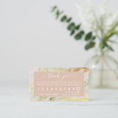 Blush roze, speciaal uitgeruste kaart voor schoonh klantenkaartje (Staand voorkant)