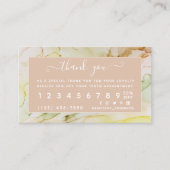 Blush roze, speciaal uitgeruste kaart voor schoonh klantenkaartje (Voorkant)