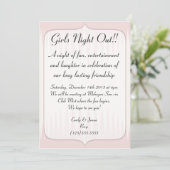 Blush Roze Spikes Girls Night Out Kaart (Staand voorkant)