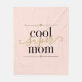 Blush Roze spoel Super Mam Modern Elegant Fleece Deken (Voorkant)