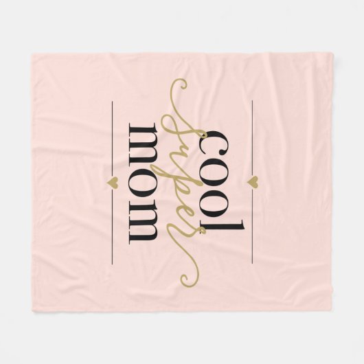 Blush Roze spoel Super Mam Modern Elegant Fleece Deken (Voorkant (Horizontaal))