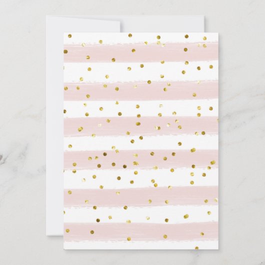 Blush Roze Ster en Maan Baby shower Kaart (Achterkant)