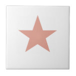Blush roze ster tegeltje<br><div class="desc">Blush Roze Star-Tegel. Sterren zijn altijd in mode!</div>