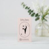 Blush roze ster Yoga instructeur studio leraar Visitekaartje (Staand voorkant)