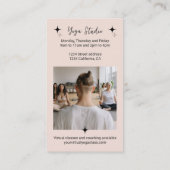 Blush roze ster Yoga instructeur studio leraar Visitekaartje (Achterkant)
