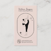 Blush roze ster Yoga instructeur studio leraar Visitekaartje (Voorkant)