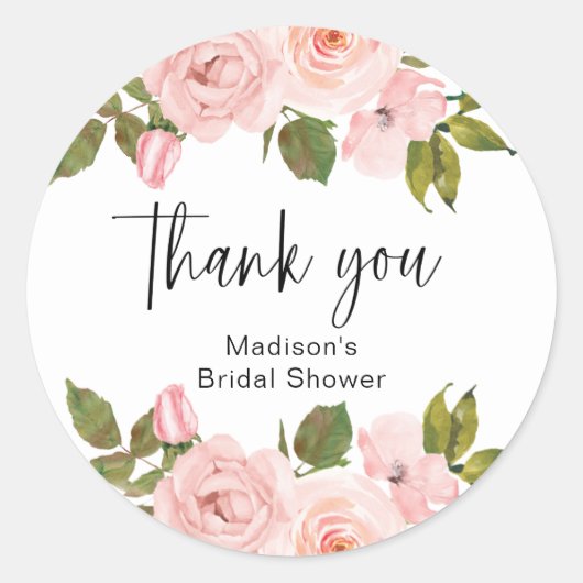 Blush roze Sticker (Voorkant)