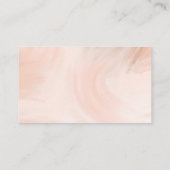 Blush Roze Stijlvolle Make-up Artiest Salon Visitekaartje (Achterkant)