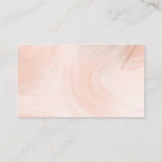 Blush Roze Stijlvolle Make-up Artiest Salon Visitekaartje (Achterkant)