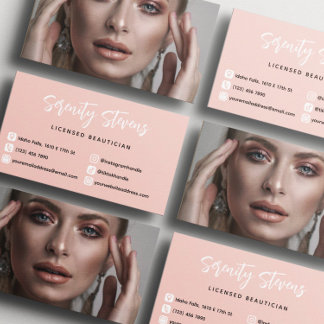 Blush Roze, stijlvolle schoonheidsspecialist Socia Visitekaartje