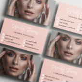 Blush Roze, stijlvolle schoonheidsspecialist Socia Visitekaartje