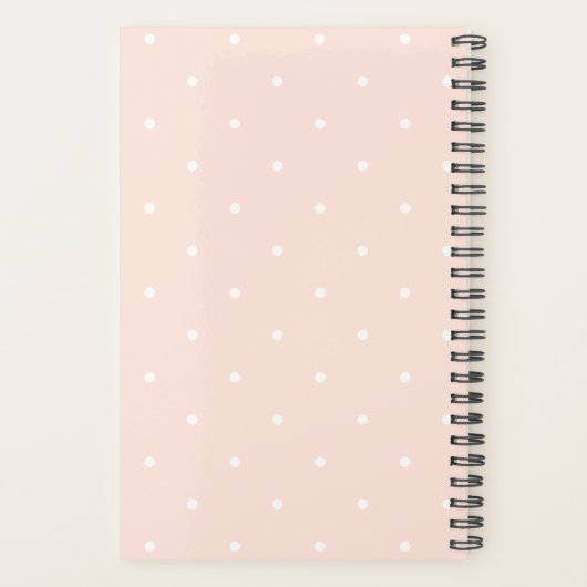 Blush roze Stippen en Black Typografie | Goal Gett Planner (Achterkant)