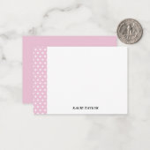 Blush roze Stippen Persoonlijke notitiekaarten Notitiekaartje (Voorkant / Achterkant in situ)