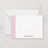 Blush roze Stippen Persoonlijke notitiekaarten Notitiekaartje (Voorkant)