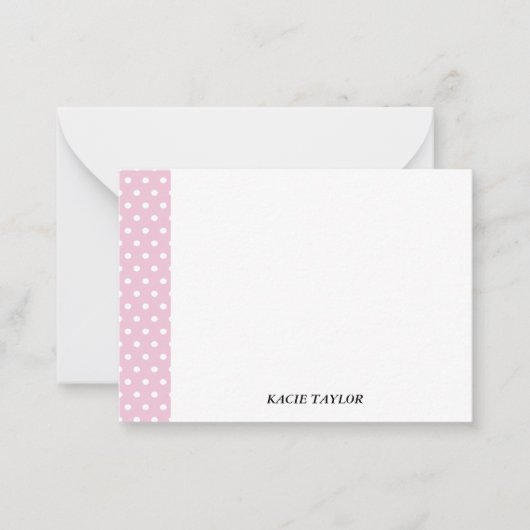 Blush roze Stippen Persoonlijke notitiekaarten Notitiekaartje (Voorkant)