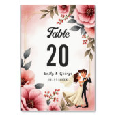 Blush Roze Stoffig Roos Bruid Bruidegom Bloemen br Kaart (Achterkant)