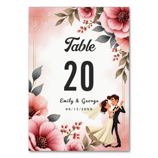 Blush Roze Stoffig Roos Bruid Bruidegom Bloemen br Kaart (Achterkant)