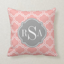 Blush roze stoprooster grijs monogram