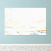 Blush Roze stralen zeeascape Fine Art Canvas afdru (Insitu (Houten vloer))