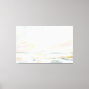Blush Roze stralen zeeascape Fine Art Canvas afdru Afdruk