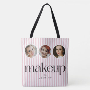 Blush Roze Streep 3 Foto MUA Visagist Tote Bag