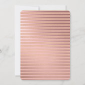 Blush roze streep bruids douche uitnodiging (Achterkant)