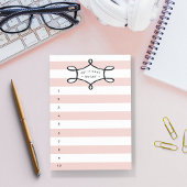 Blush roze streep op maat van lijst post-it® notes